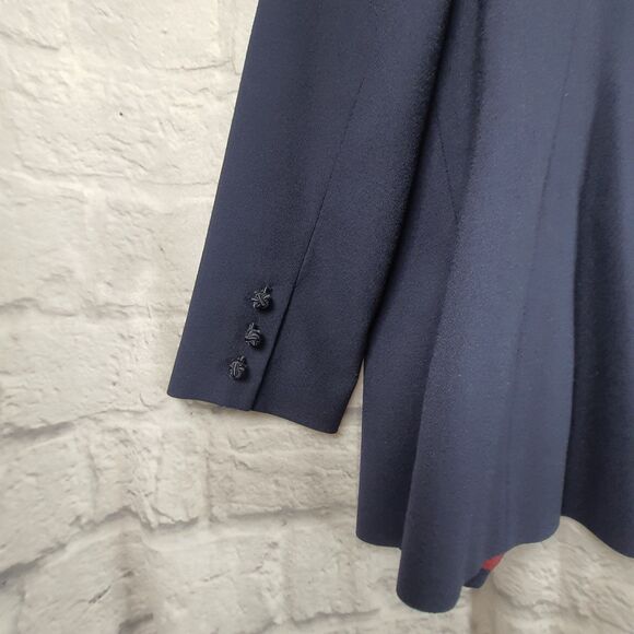 Vtg John Meyer Of Norwich Nehru Jacket Womens 8P Petite Wool Tassels - Picture 3 of 7